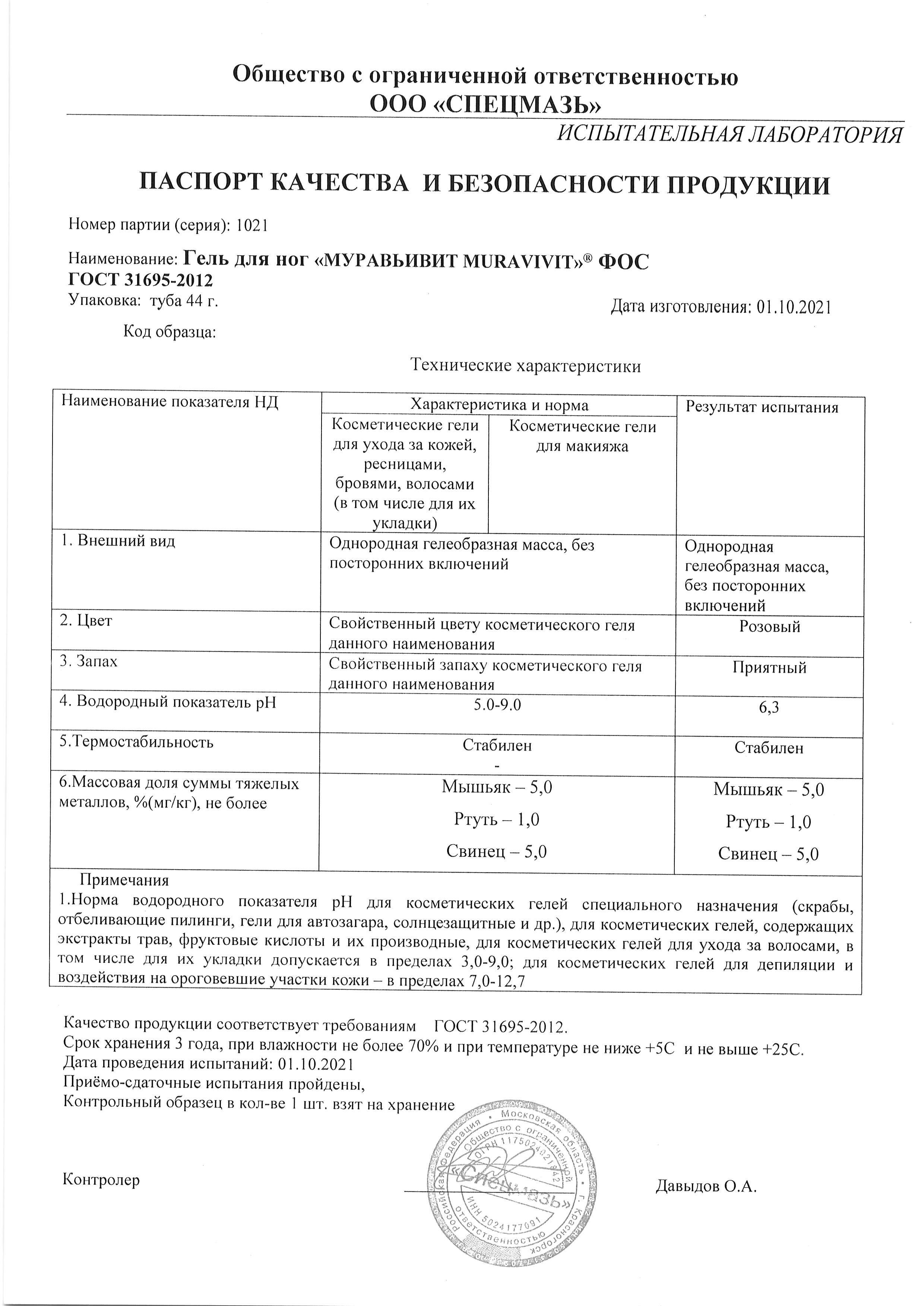 Паспорт №102021
